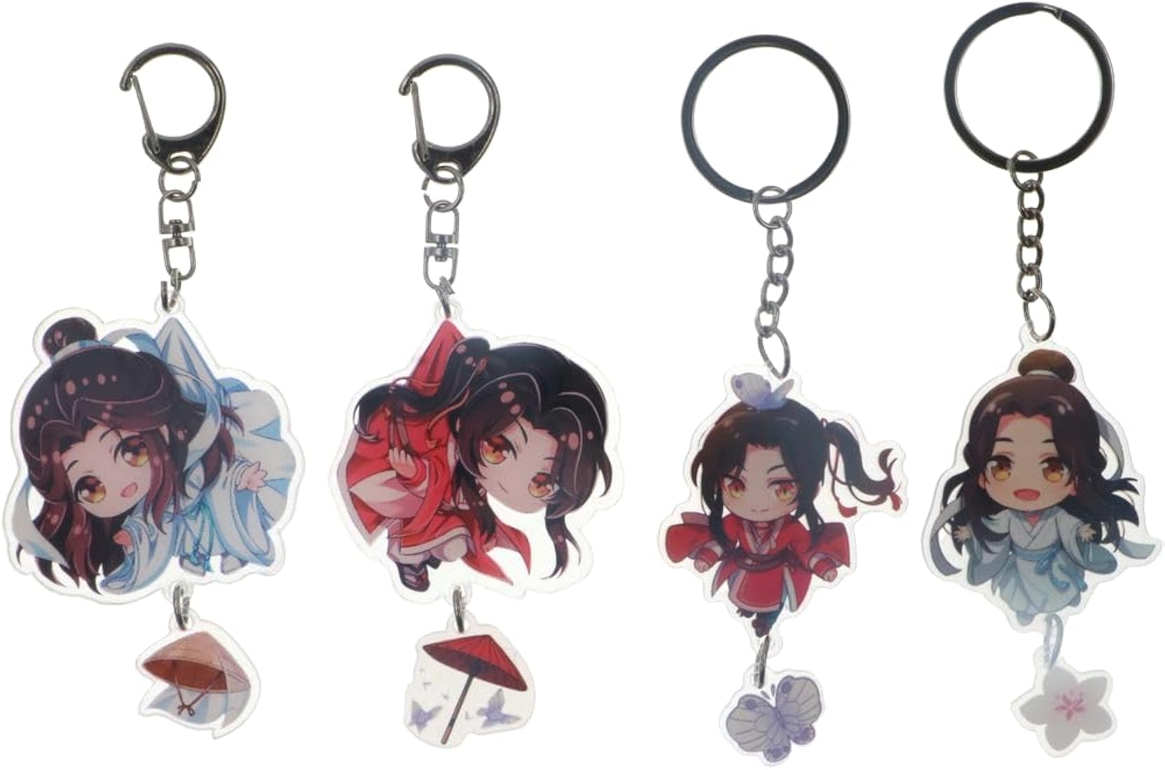Pokinge 4Pcs Anime Heaven Official?s Blessing Keychain Tian Guan
